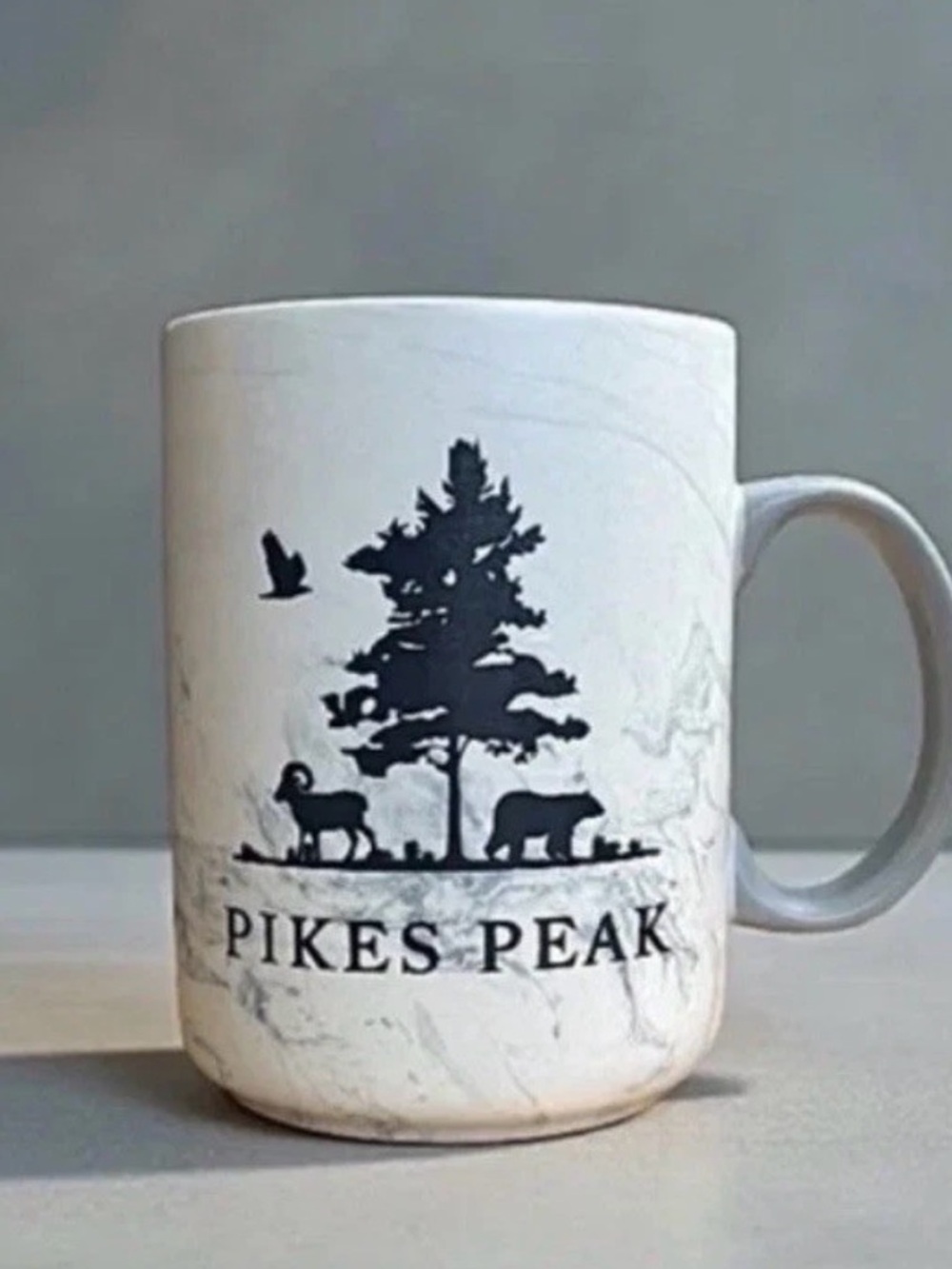 Pikes Peak Marbled Ceramic Mug Colorado Gift Large 15 Ounce NWOT